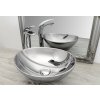REA SOFIA 41x35 SILVER/SILVER pultové umývadlo  Rozmery (mm): 410x345x150