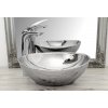 REA SOFIA 41x35 SILVER/SILVER pultové umývadlo  Rozmery (mm): 410x345x150
