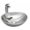 REA SOFIA 41x35 SILVER/SILVER pultové umývadlo  Rozmery (mm): 410x345x150