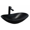REA ROYAL 62x36 BLACK MAT pultové umývadlo  Rozmery (mm): 615x355x150