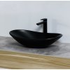 REA ROYAL 62x36 BLACK MAT pultové umývadlo  Rozmery (mm): 615x355x150