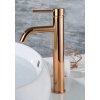 16669 rea lungo high rose gold umyvadlova stojaca bateria