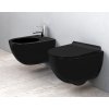 REA CARLO MINI BLACK MAT závesný bidet  Rozmery (mm): 370x495x320