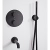REA LUNGO BLACK podomietkový vaňový / sprchový set so sprchovou batériou