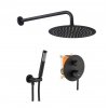 REA LUNGO BLACK podomietkový sprchový set so sprchovou batériou