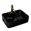 REA KELLY 49x38 BLACK pultové umývadlo  Rozmery (mm): 490x380x135
