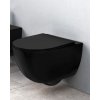 REA WC CARLO RIMLESS BLACK MAT so sedátkom  Rozmery (mm): 370x490x370