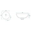 REA ELITA Ø 39 pultové umývadlo  Rozmery (mm): Ø 390