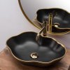 REA PEARL 52x38 BLACK GOLD EDGE pultové umývadlo  Rozmery (mm): 515x375x135