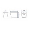 REA CARLO RIMLESS FLAT WC MISA so sedátkom  Rozmery (mm): 370x490x330