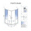 REA PUNTO sprchový kút 80/80/190