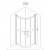 MEXEN RIO 90x90x190 BLACK polokrúhly sprchový kút