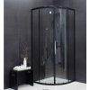 MEXEN RIO 90x90x190 BLACK polokrúhly sprchový kút