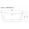 REA FERRANO 170 - voľne stojaca akrylátová vaňa