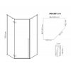REA DIAMOND BLACK MAT sprchový kút 100/100/195