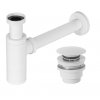REA set sifón WHITE s umývadlovým vpustom klik-klak univerzálny