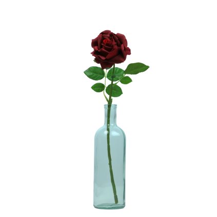 Umělá růže červená silikonová jako živá - 44cm