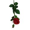 Umělá růže červená silikonová jako živá - 75cm