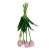 Umělé tulipány světle růžové silikonové jako živé - 40cm