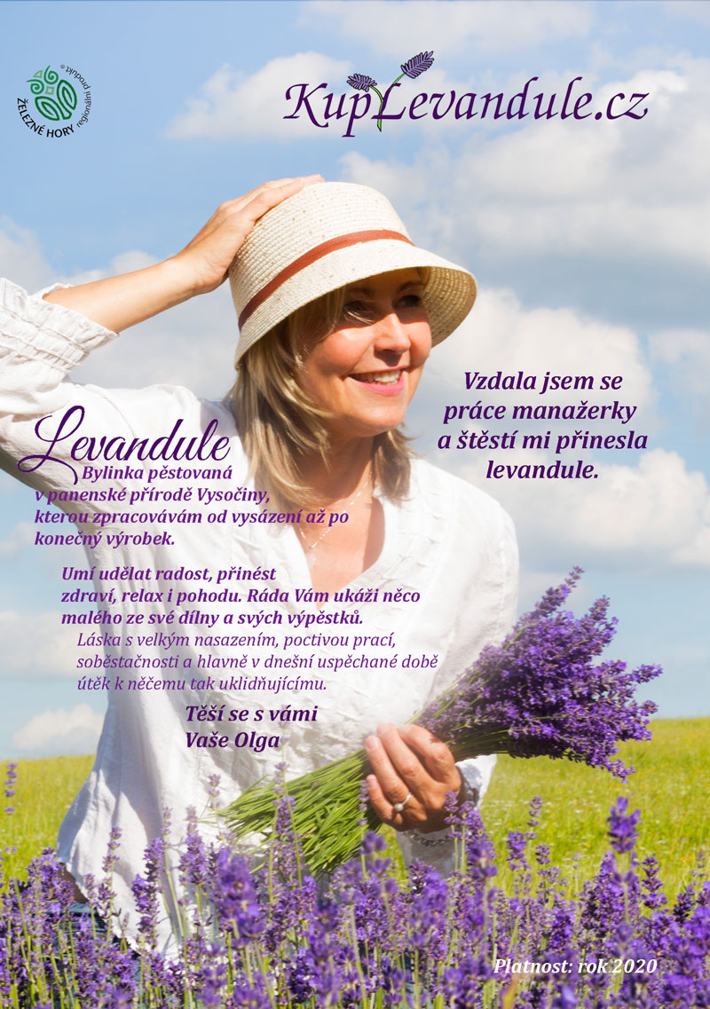 Katalog produktů z levandule