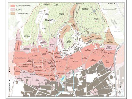 Beaune mapa vinic