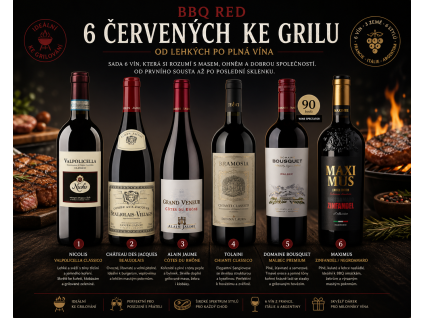 BBQ Red Selection – 6 červených vín ke grilu