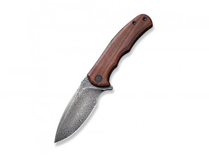 Civivi Mini Praxis Cuibourtia Wood Handle Hand Rubbed Damascus Blade C18026C DS1