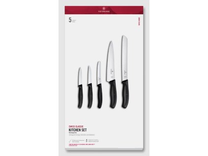 victorinox sada kuchynskych nozu swiss classic 5ks cerna