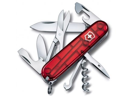 victorinox climber cerveny transparent