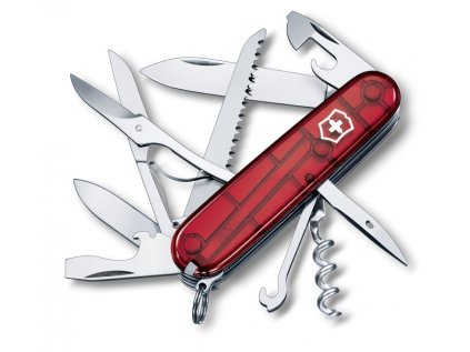 1812 victorinox huntsman cerveny transparent