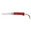 opinel vr n 08 inox trekking cerveny pouzdro na opasek 2