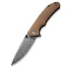 6159 civivi brazen damascus brown micarta