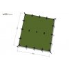 7044 1 dd hammocks bivakovaci plachta 3x3m hneda