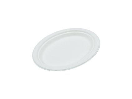 BIO talíř 26cm oválný bílý třtinový cukr (50ks)
