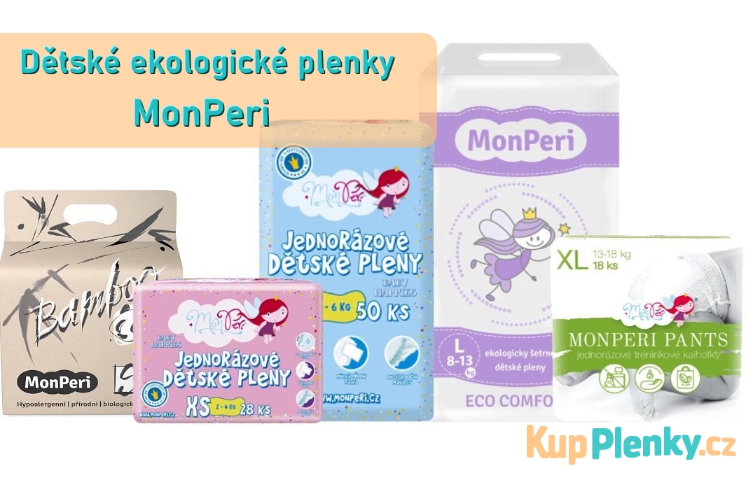 Dětské jednorázové ekologické plenky Monperi