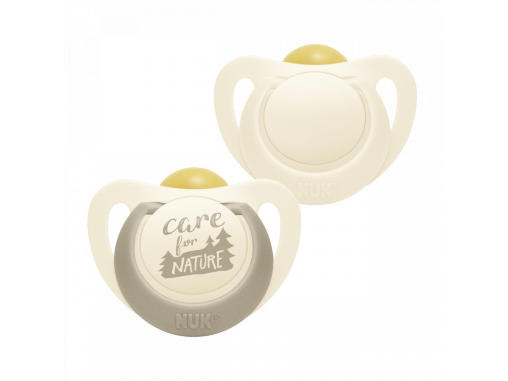 NUK For Nature Latexový dudlík (6-18m.) 2 ks - bílá