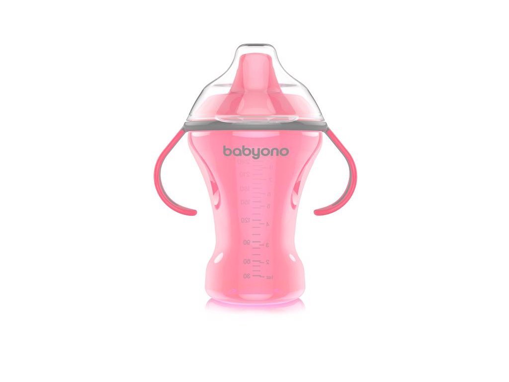 Hrnek netekoucí s tvrdým náustkem NATURAL NURSING 260 ml růžová