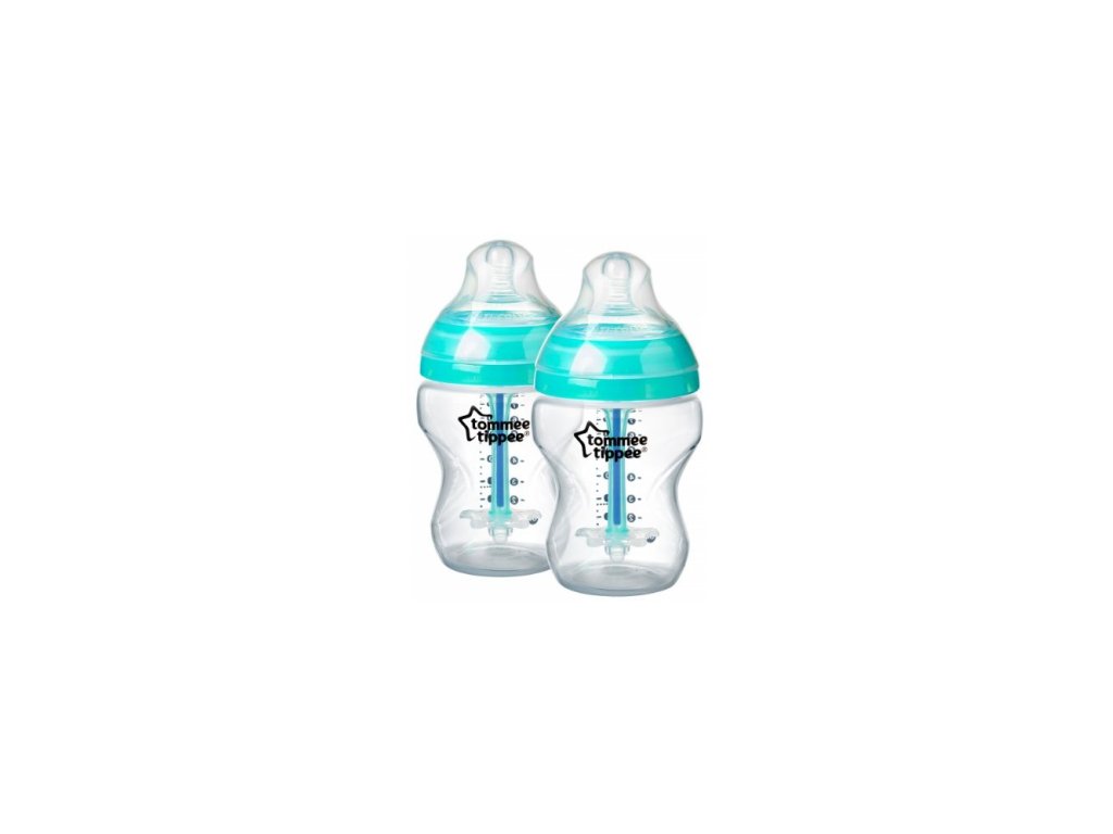 Tommee Tippee Kojenecká lahev Advanced ANTI COLIC 260 ml 0m+ (2ks) tyrkysová 1
