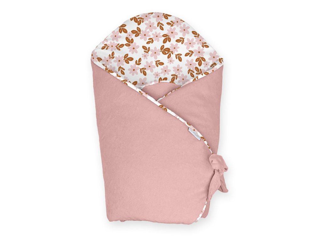 ALBERO MIO Dětská zavinovačka Růžové květiny 1