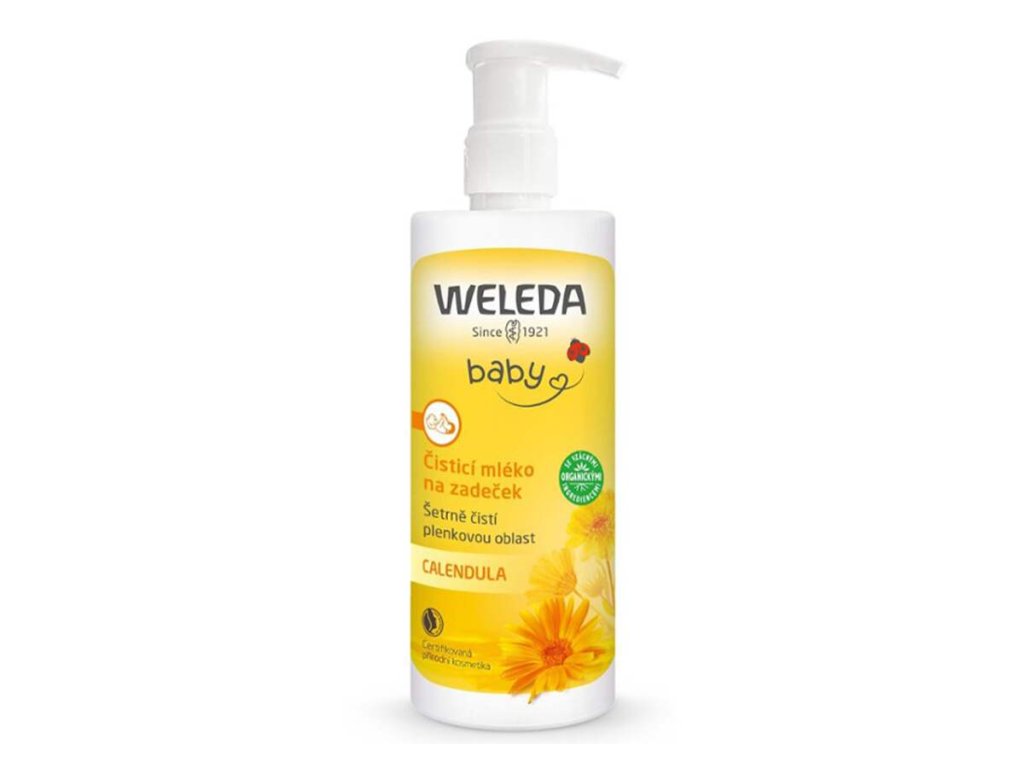 Weleda Čisticí mléko na zadeček s pumpičkou 400 ml