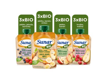 Sunar BIO kapsička mix karton 12x100g