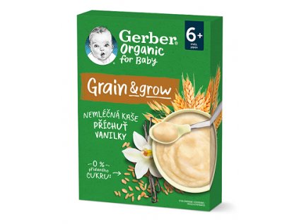 GERBER Organic nemléčná kaše s příchutí vanilky 200 g