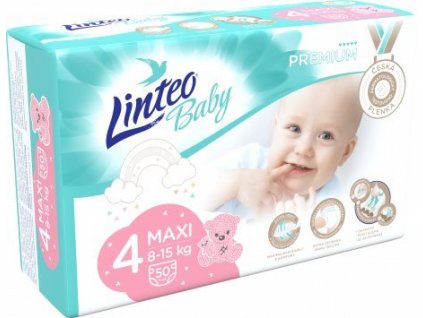 Linteo Baby Premium 4 Maxi, 8-15-kg, 50ks