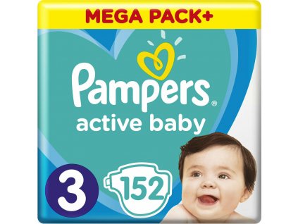 Pampers active baby 3 midi 6-10kg, 152ks