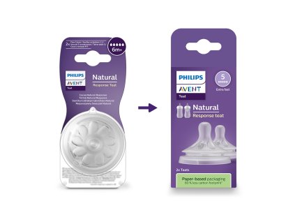 Philips AVENT Dudlík Natural Response 5 rychlý průtok 6m+, 2 ks 2
