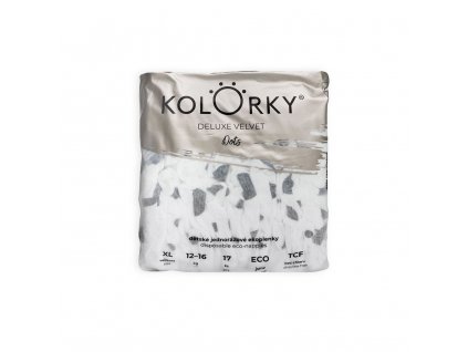 KOLORKY DELUXE VELVET Puntíky, XL 12 16 kg ( 17 ks )