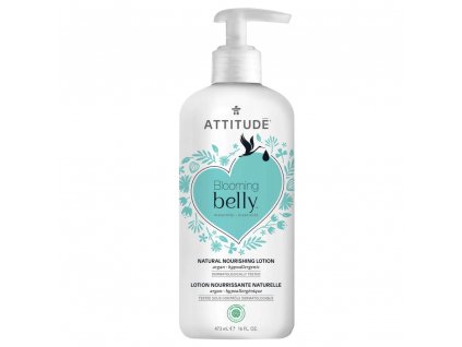 Přírodní vyživující tělové mléko ATTITUDE Blooming Belly nejen pro těhotné s arganem 473 ml