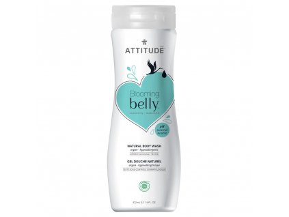 Přírodní tělové mýdlo ATTITUDE Blooming Belly nejen pro těhotné s arganem 473 ml