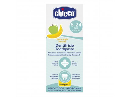 CHICCO Pasta zubní Jablko banán s fluorem 50ml, 6 24m 1