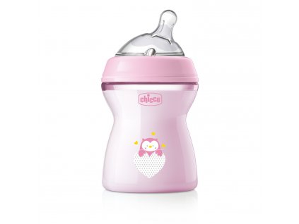 CHICCO Láhev kojenecká Natural Feeling 250 ml dívka 2m+